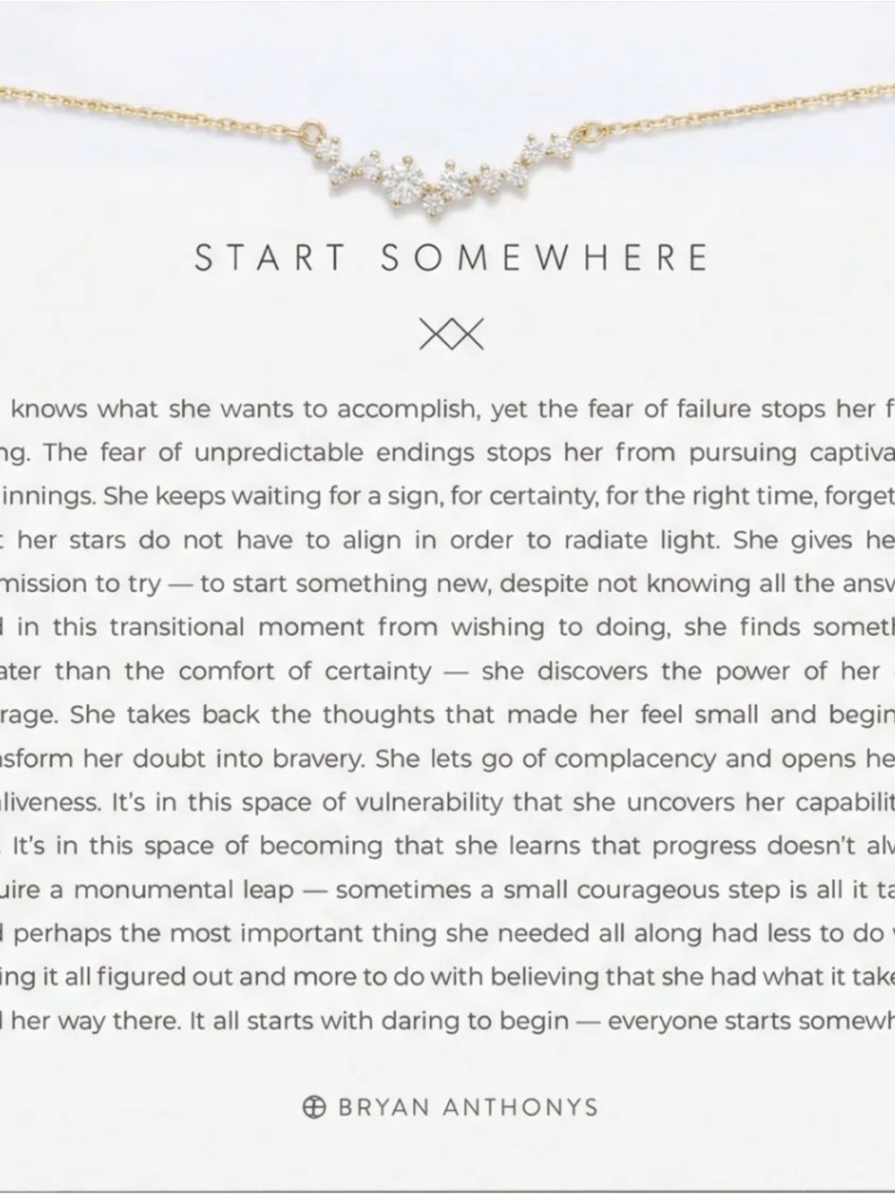 Bryan Adam’s Start Somewhere Necklace